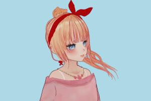 VRM Girl vrm, vrm models, vrchat, booth, female, girl, hentai, characters, animated, rigged